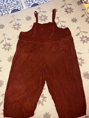 Esther Overalls Copper Union Apparel Size 2 GUC Hand Dyed Plus size 100% Linen